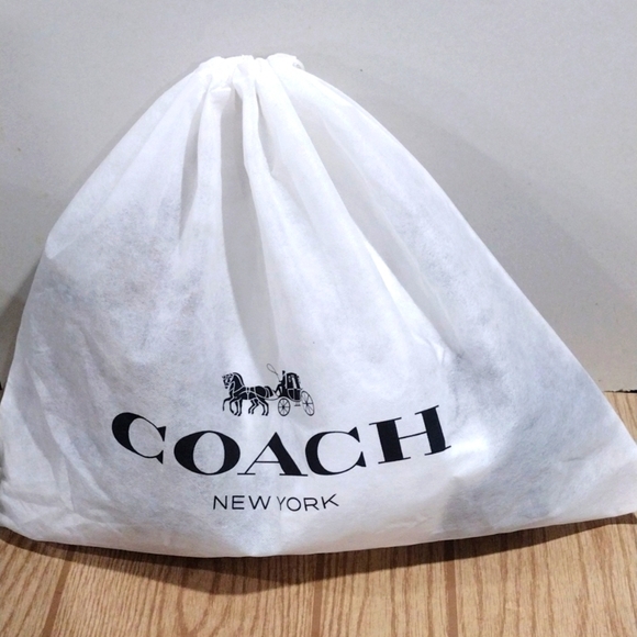 Coach NY White Protective Dust Bag – Drawstring Storage Bag 23x18.5-Inch Pouch - Picture 1 of 8